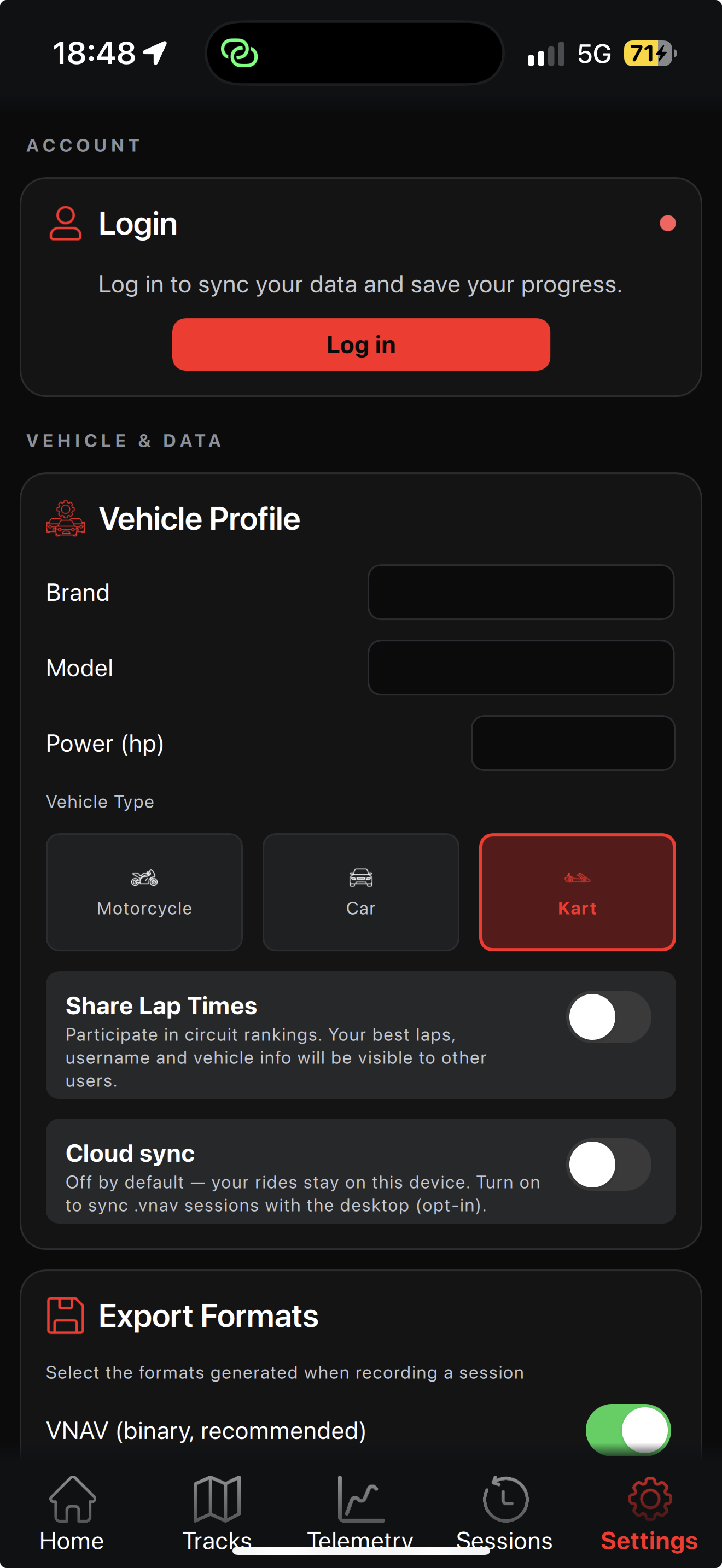 Vehicle settings and calibration